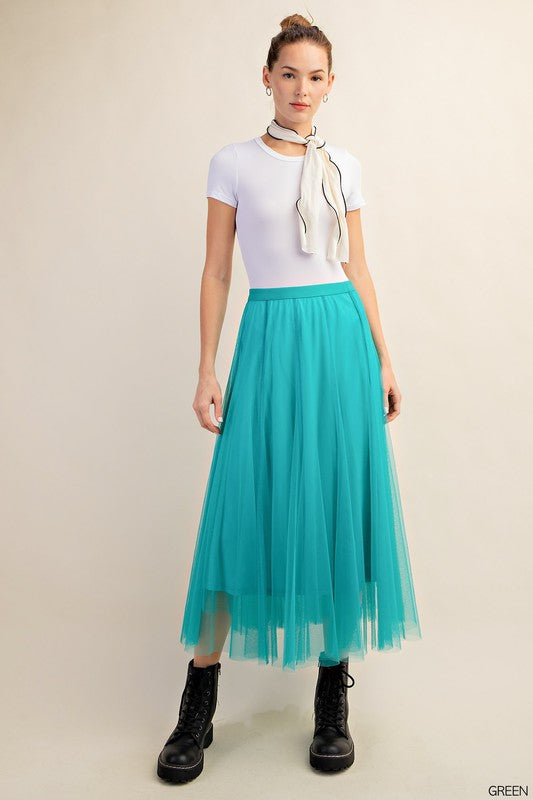 Midi Tulle Skirt