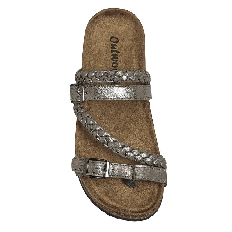 Pewter Braided Sandals