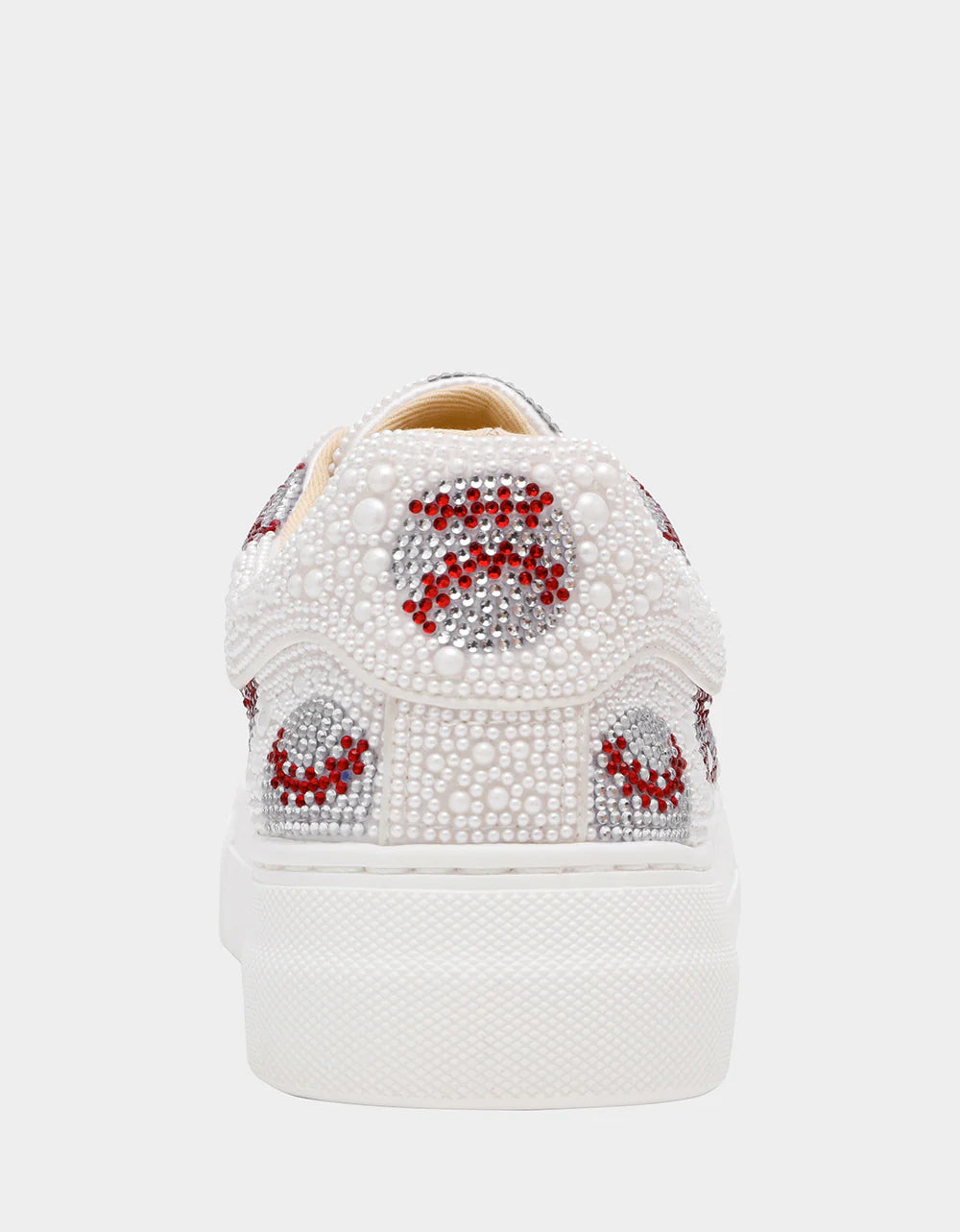 game day Betsey Johnson sneakers close up