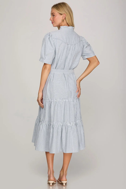 Casual boutique striped dress women