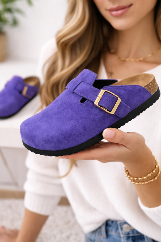 Women’s Outwoods Ace purple mule shoes from Twisted Sisters Shoetique in Waco Texas